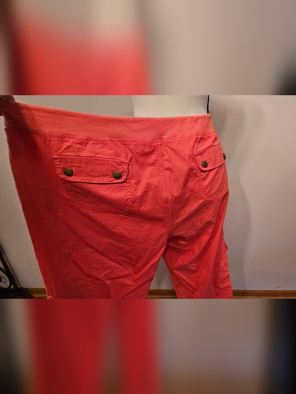 XCVI Cropped Salmon Cargo Pants - Picture 7 of 16